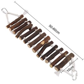 Vegena Bird Toy, Set of 9 Birds Wooden Ladder Toy with Landing Area Bird Cage Accessories for Budgies Parrots Greys Cockatiels Finches Parakeets Macaws Cockatoos