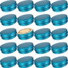 23pcs 2oz/60ml Lake Blue Aluminum Tin Jar with Screw Lid and Blank Labels