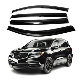 Fits Acura MDX 2015 2016 2017 2018 2019 2020 2021 2022 2023 2024 Acrylic Safe Smoke Window Visor Set - Sun, Rain, and Vent Protection, 4-Pieces Tape-On Window Deflector Guard Kit, 2mm Thickened