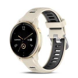 Bolesi 18mm Watch Bands Compatible with Garmin Venu 2S/Vivoactive 4S/Venu 3S/Vivomove 3S,Quick Release Soft Rubber Waterproof Replacement Strap for Garmin Forerunner 265S/255S/255S Music Men Women