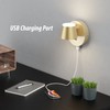 URSOLA Wall Light LED Wall Sconce with On/Off Switch USB