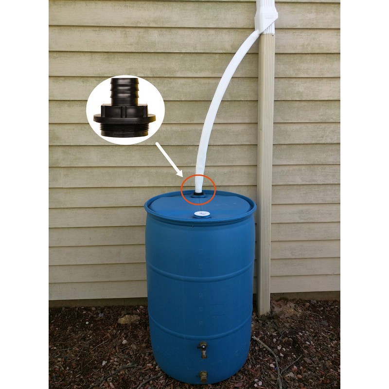 RAINPAL RBI125F Rain Barrel Inlet Buttress Adapter(2" Fine Thread Bung