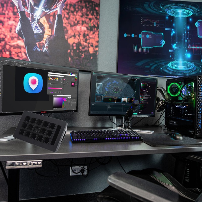 15 Keys Visual Keyboard Macro Keyboard for Stream Deck One