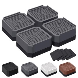 ANNKUT Bed Risers and Furniture Risers, Heavy Duty Adjustable Lifting Blocks for Couches, Desks, and Chairs, Elevates 1.5 Inches, Holds up to 4000 lbs (Grey)