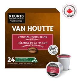Van Houtte House Blend Melange Maison Coffee, 24-Count K-Cups for Keurig Brewers (Pack of 2)