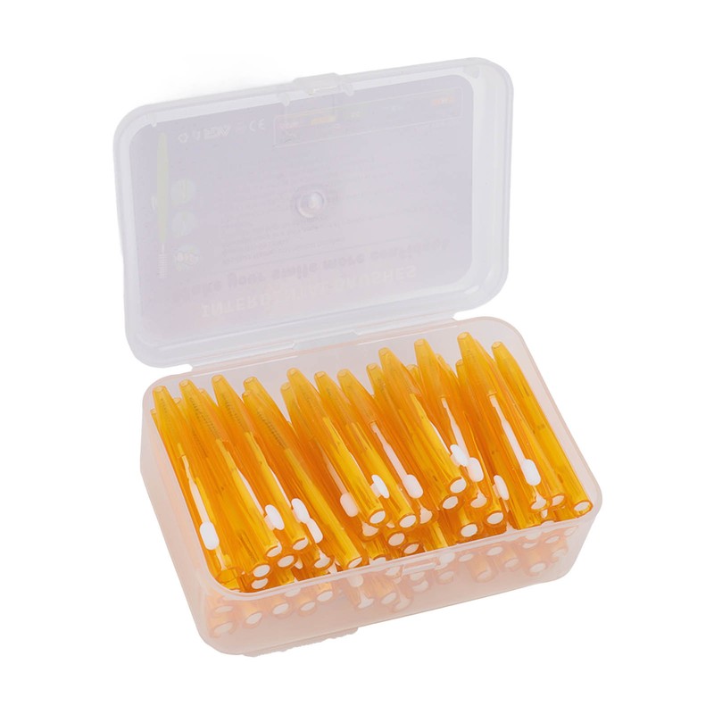 60Pcs Interdental Brush Practical Slim Braces Cleaner with PP Handle