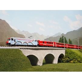 KATO N Gauge Alps Locomotive, Ge4/4-III UNESCO Painted 3101-3 Railway Model Electric Locomotive