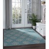 Tayse Aqua Jute Large Water Resistant Indoor Outdoor Rug 8x10