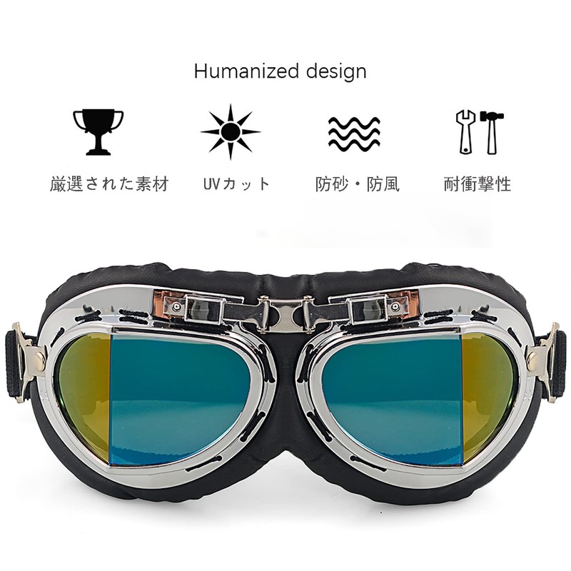 evomosa Motorcycle Motocross PC Lens Foldable Ski Goggles Windproof Dustproof