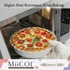 Miicol Ceramic Pie Pan Set of 2, 50 oz Ripple