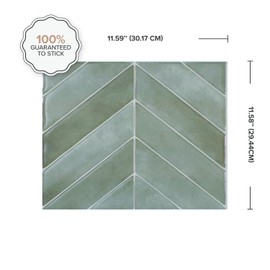 SMART TILES Peel and Stick Backsplash - 5 Sheets of 11.43" x 8.38" - 3D Adhesive Peel and Stick Tile Backsplash for Kitchen, Bathroom, Wall Tile