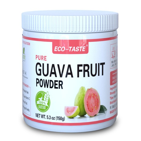 Polvo de fruta de guayaba puro, 5 onzas, 100% puro, sin OMG, sin rellenos, apto para veganos