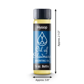 Oil of Gladness Hyssop Anointing Oil - Oil for Daily Prayer, Ceremonies and Blessings 1/4 oz