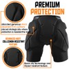Shinestone Protective Padded Shorts Detachable Protection Pants (Black, Medium)