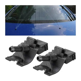 AUCELI 2 Pcs Car Front Windshield Washer Nozzles, Auto Wiper Washer Spurter Kit Replacement Accessories, Vehicle Windshield Wiper Straight Pillar Spray Jet Fit for Most Car, Universal Car Accessories