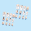 Blue Gradient French Tip Press on Nails Rhinestones False Nails