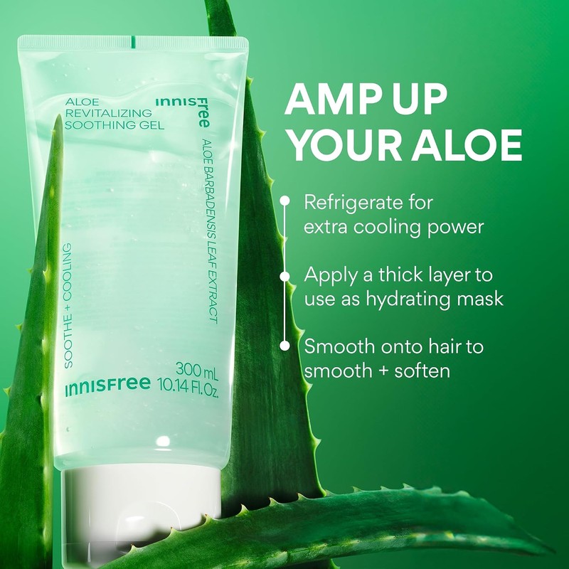 innisfree Aloe Vitalizing Soothing Gel Hydrating Face & Body Moisturizer