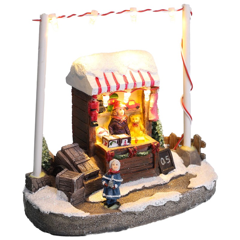 Christmas Concepts® 5"/ 13cm LED Light Up Christmas Market Scene