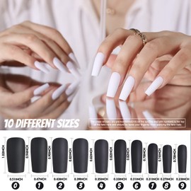 FANDAMEI Press on Nails Medium Square, 12 Packs 288PCS Acrylic Matte Square Fake Nails Full Cover Medium Length, Glue on Nails with 10g Nail Tips Glue, 12 Solid Color False Nails for Nail Art DIY