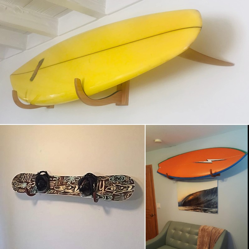 COR Surf Surfboard Wood Rack for Long Boards and Short
