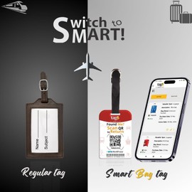 [Pack 2] tag8 China Smart Bag tag | Trendy Luggage tag ID Identification, Fashionable Digital Name tag | Airline Compliant, SITA World Tracer Code Enabled | Travel Gift idea