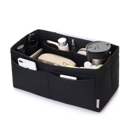 ZTUJO Felt Purse Organizer, Multi Pocket Bag in Bag Organizer For Tote & Handbag Shaper, Speedy 30, Speedy 35 and Speedy 40 (Medium, Black)