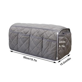Hosoncovy Sofa Armrest Organizer Couch Arm Storage Bag Sofa Arm Couch Caddy Anti-Spill Armrest Remote Control and Cellphone Organizer Holder (Grey)