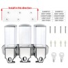 No-Drill 3 Pack 500ml Wall Mounted soap Dispenser for Bathroom
