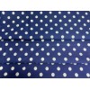Unbranded White Polka Dot Print on Navy Blue Cotton Polyester