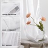 Deconovo Sheer Curtains, Solid Semi Transparent Voile Window Net Curtains,