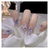 Domiya Z483 Nail Tip, 3D Nails, 24 Pieces, Very Short,