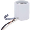 B&P Lamp® Glazed Porcelain Snap-in Med. Base Socket with 12"