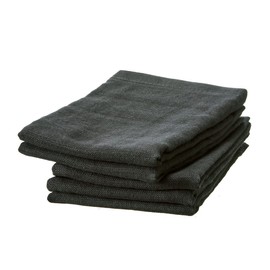 Double Gauze Hand Set of 5 Hand Towels, Made in Japan, Senshu Towel (Approx. 12.6 x 13.0 inches (32 x 33 cm)), Charcoal Gray