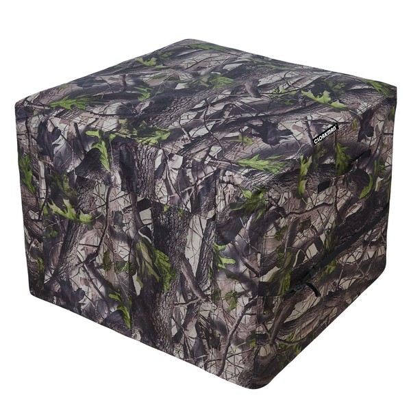 CLOAKMAN Premium Leaf-Pattern Square 32"Lx32''Wx24"H Fire Pit Cover - Waterproof