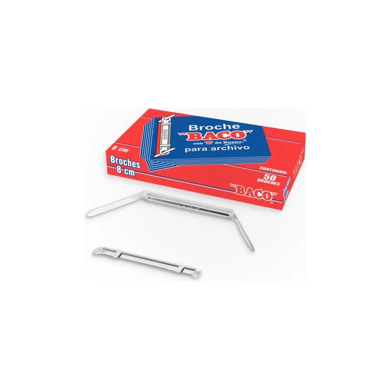 Baco | Caja Con 50 Broches Baco B-082 Metálicos