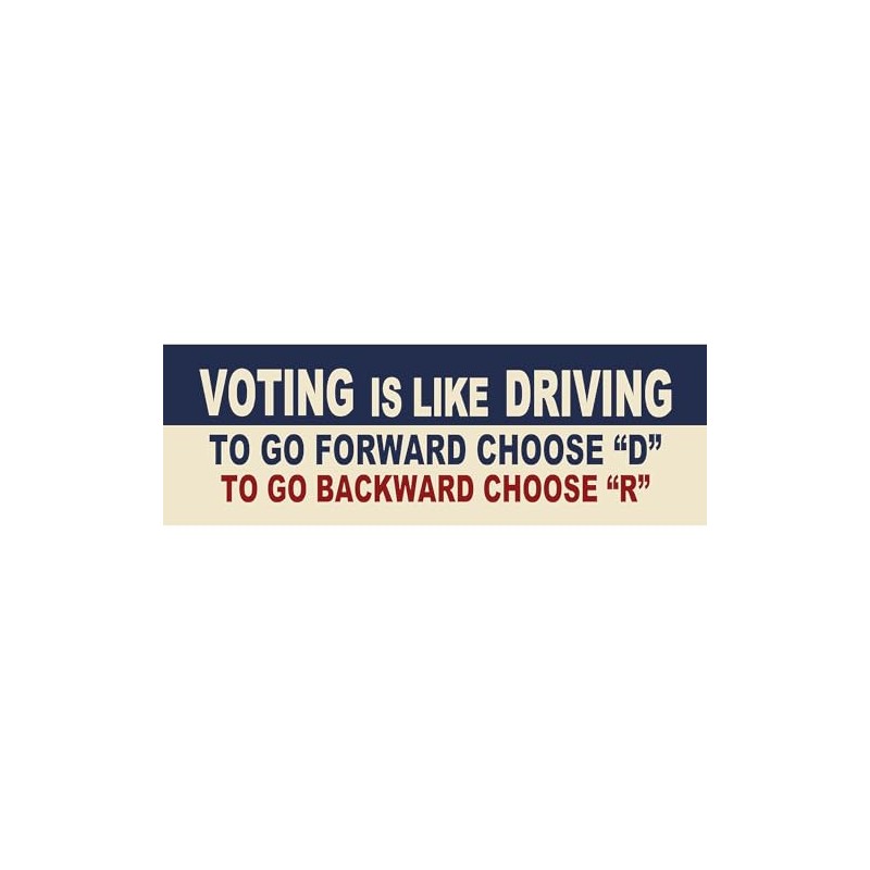 CafePress Voting Like Driving Sticker (Bumper) 10"x3" Rectangle Vinyl Bumper
