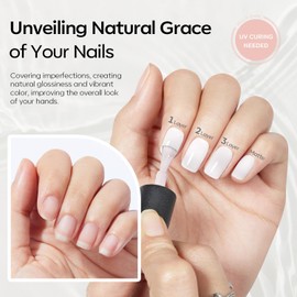 modelones UV Nail Polish Milky White, Jelly Gel Transparent Milky White 15 ml Gel Polish for Nail Art French Manicure Nail Design and Nail Studio Kit DIY Home Salon Christmas
