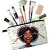 Livel lhood African American Makeup Bag Cute Small Organizer Zipper