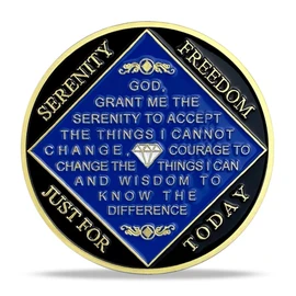 3 Year NA Medallion Gold Plated Narcotics Anonymous Coins Birthday Anniversary Token Recovery Gift