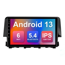2+32G 9-inch Android 13 Car Stereo for Honda Civic 2016-2020 IPS Touchscreen Screen Car Radio with Carplay & Android Auto Support Backup Camera GPS FM Navi BT SWC