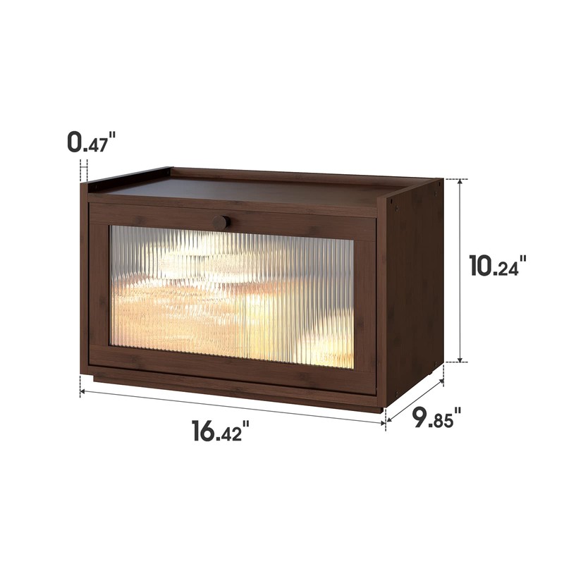 kiplant Large Bread Box for Kitchen Counter, Bamboo Bread Storage