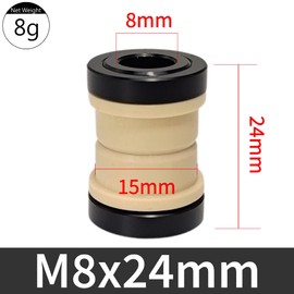 Volare Rear Shock Mounting Hardware with IGUS DU Bushing-Compatible with Fox, RockShox, Ohlins, Marzocchi, DVO, X-Fusion, DNM, DSM and More, M8 Edition