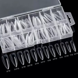 Mariceller 투명 3종 네일팁 인조손톱 네일피스 마리셀러 [기본형(a)] Transparent 3-Piece Nail Tips Artificial Nails Nail Piece Mariceller [Basic Type (a)]