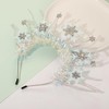 NLCAC Christmas Headband Glitter Tinsel Holiday Snowflake Head Bopper Crown