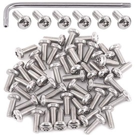 Hilitchi - Tornillos de seguridad Torx con cabeza de botón M6 de acero inoxidable a prueba de manipulaciones con broca T30 (M6x16-50 piezas)