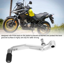 Adjustable Gear Pedal Lever Adjustable Motorcycle Gear Lever Folding Gear Pedal Lever Compatible with Suzuki V Strom DL650 2017-2020 (Silver)