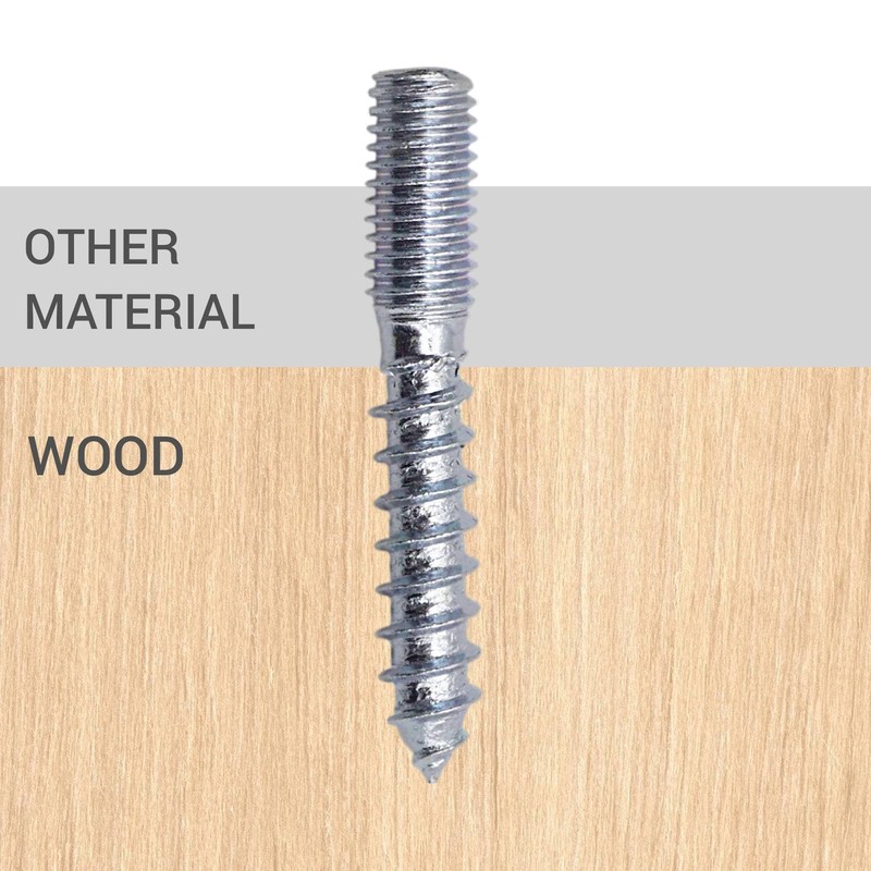 SKIR'CO (4 pcs) Zinc Plated Hanger Bolts M10 x 220
