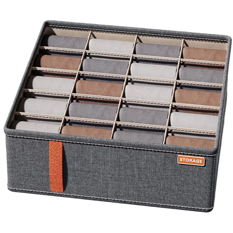Wardrobe Clothes Organizer 6-20 Grids Clothes Trousers Jeans Storage B