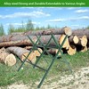 ANDGOAL Adjustable Steel Sawhorse Folding Wood Cutting Stand Sawbuck with