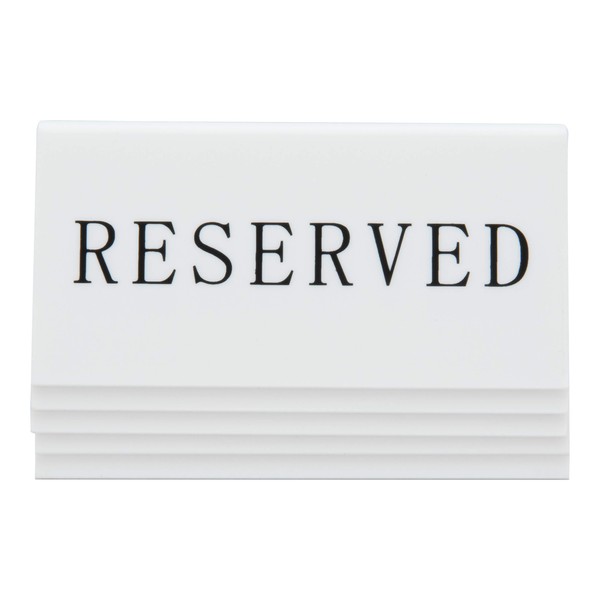 Securit Table Signs,"Reserved", 4x10x5 cm, Pack of 5 (TN-RES-EN)